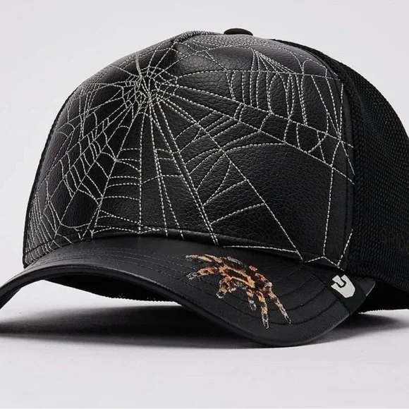 Goorin Bros Black SPIDER WEBS Limited Edition Trucker Hat. Limited Edition NWT - Picture 5 of 8